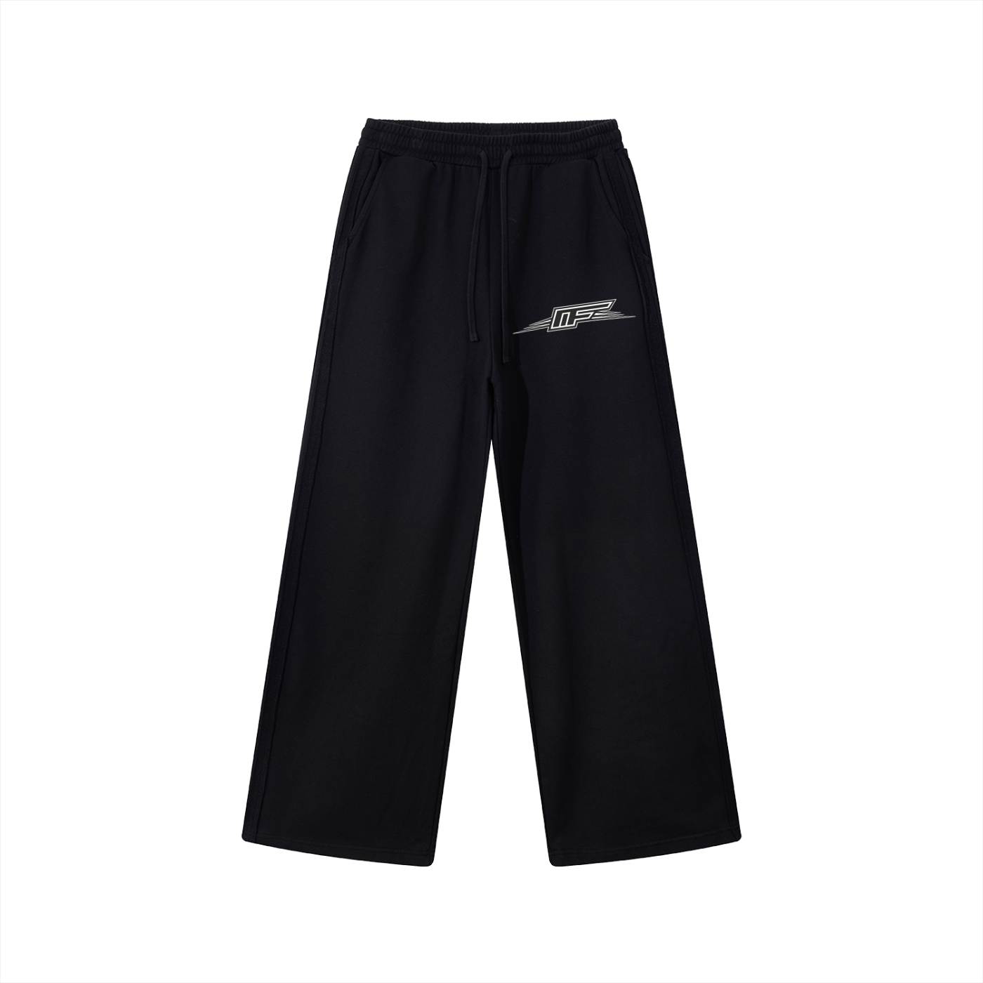 Contrast Tape Straight-Leg Sweatpants
