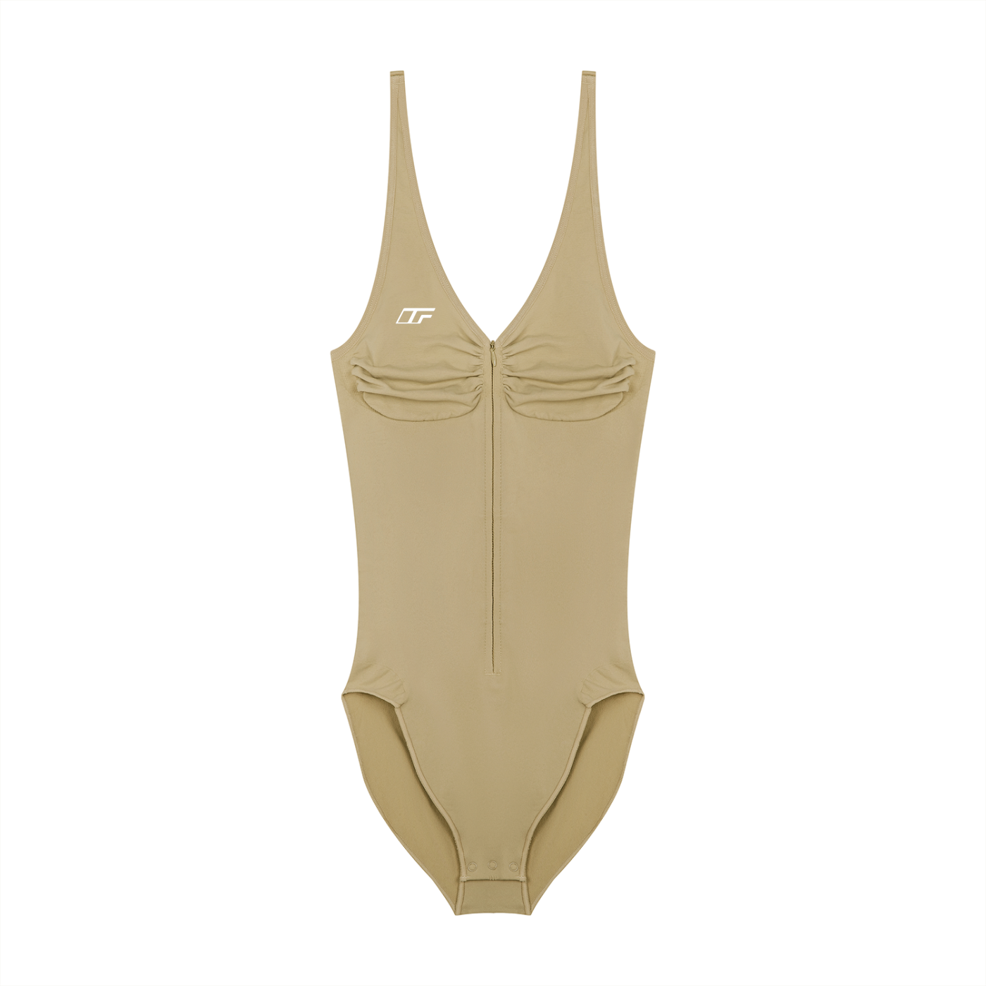 Enhance Your Everyday Look with Our Women's Full-Zip Ruched Bodysuit