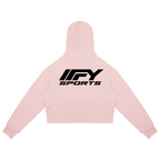 Cropped Zip Hoodie & Wide-Leg Fleece Set