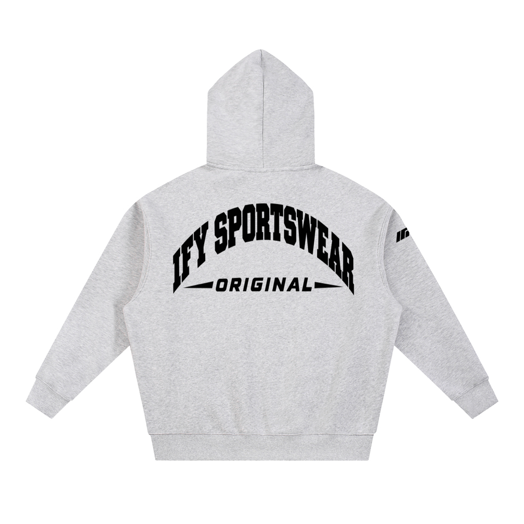 Oversized Boxy-Fit Fleece Hoodie