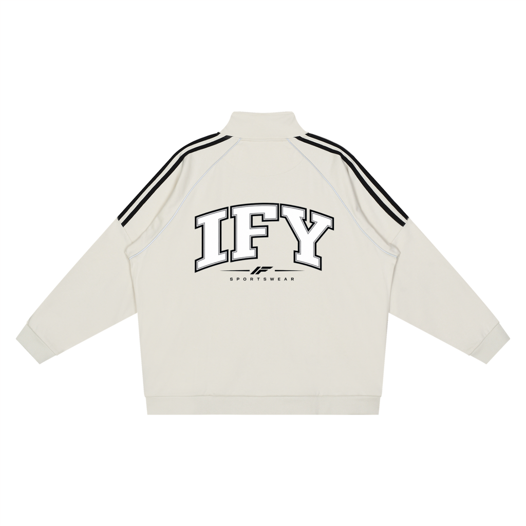 Reflection Striped Raglan Sleeve  Jacket