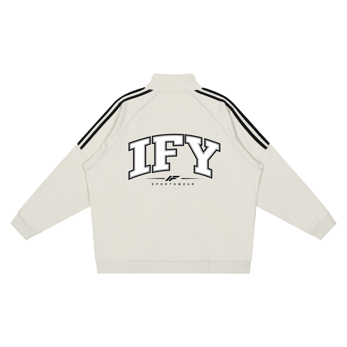 Reflection Striped Raglan Sleeve  Jacket