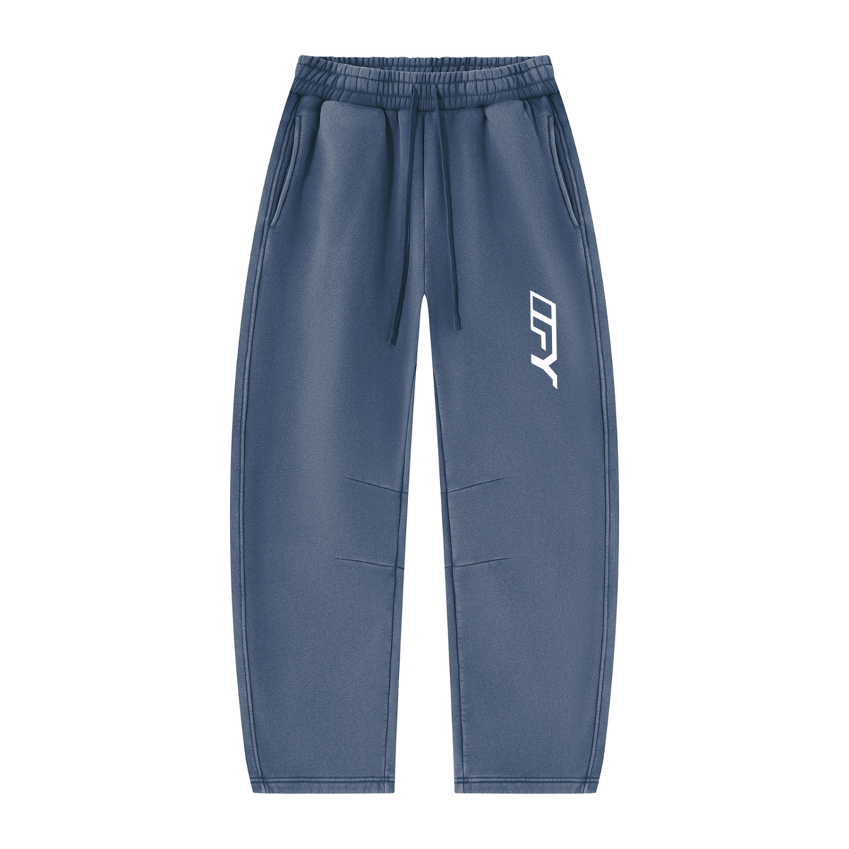 Unisex Vintage Wash Barrel Leg Fleece Sweatpants
