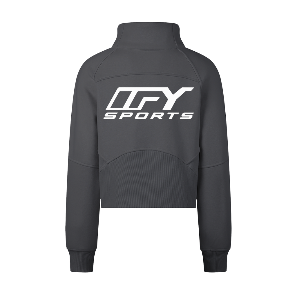 Cropped Half-Zip Sweatshirt