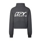Cropped Half-Zip Sweatshirt