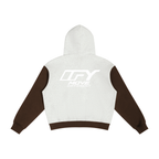Unisex Color Block Fleece Full Zip Hoodie