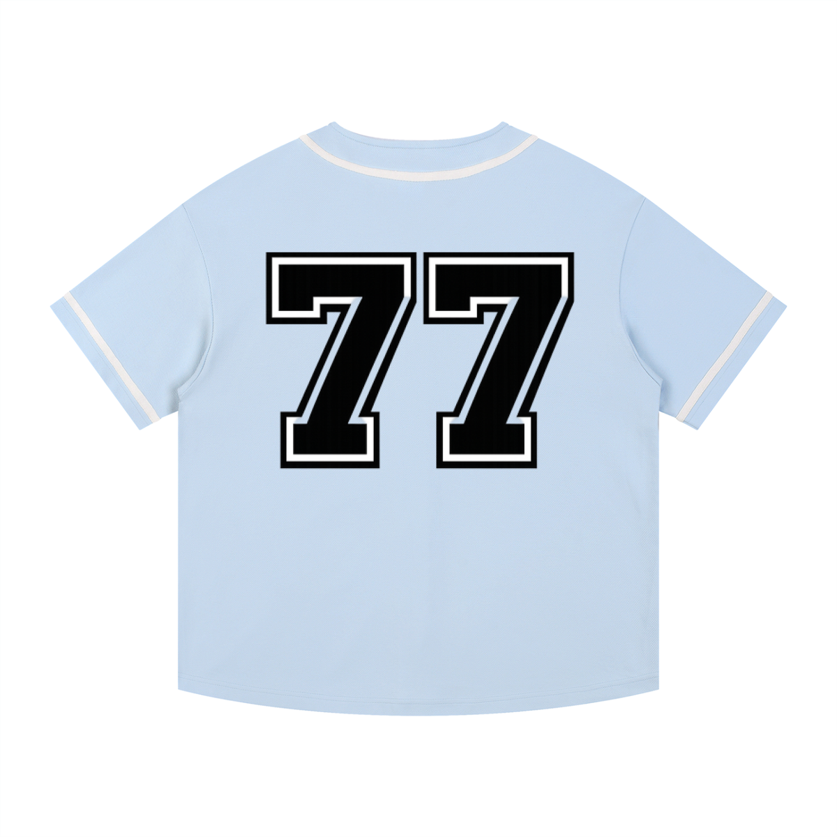 Contrast Piped Button-Up Jersey