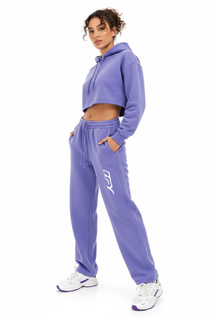 Unisex Vintage Wash Barrel Leg Fleece Sweatpants