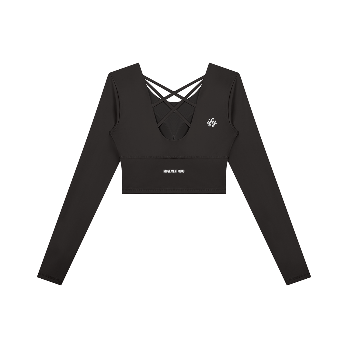 Cropped Long-Sleeve Yoga Top