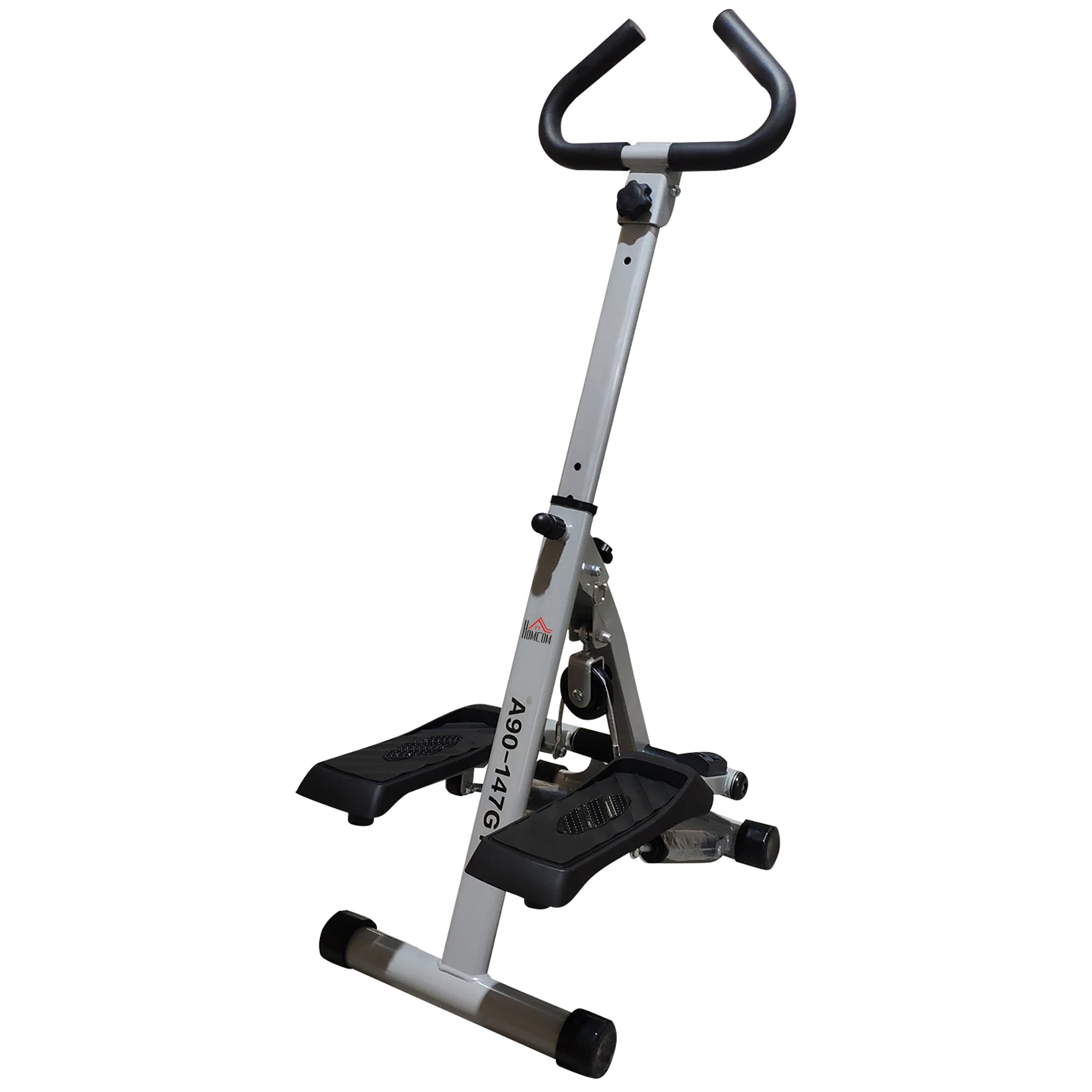 Stepper W/ Handle Hand Grip Workout Fitness Machine For Fitness Aerobic Exercise Home Gym Grey - IFY Sports