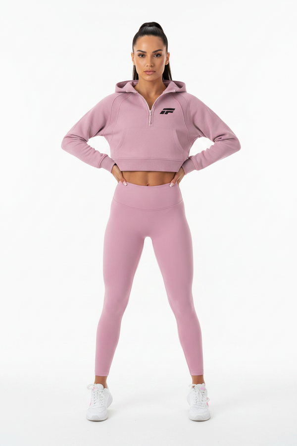 Cropped Half-Zip Hoodie