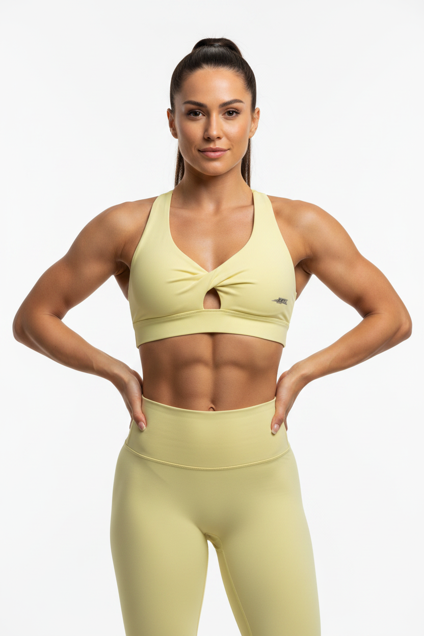 Elevate Your Workout with Our Women's Twist Front Sports Bra