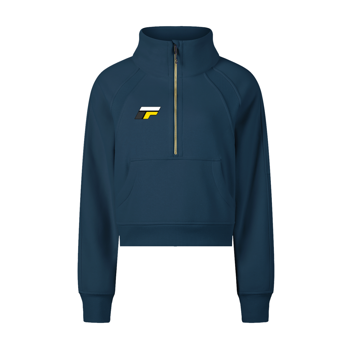 Cropped Half-Zip Sweatshirt