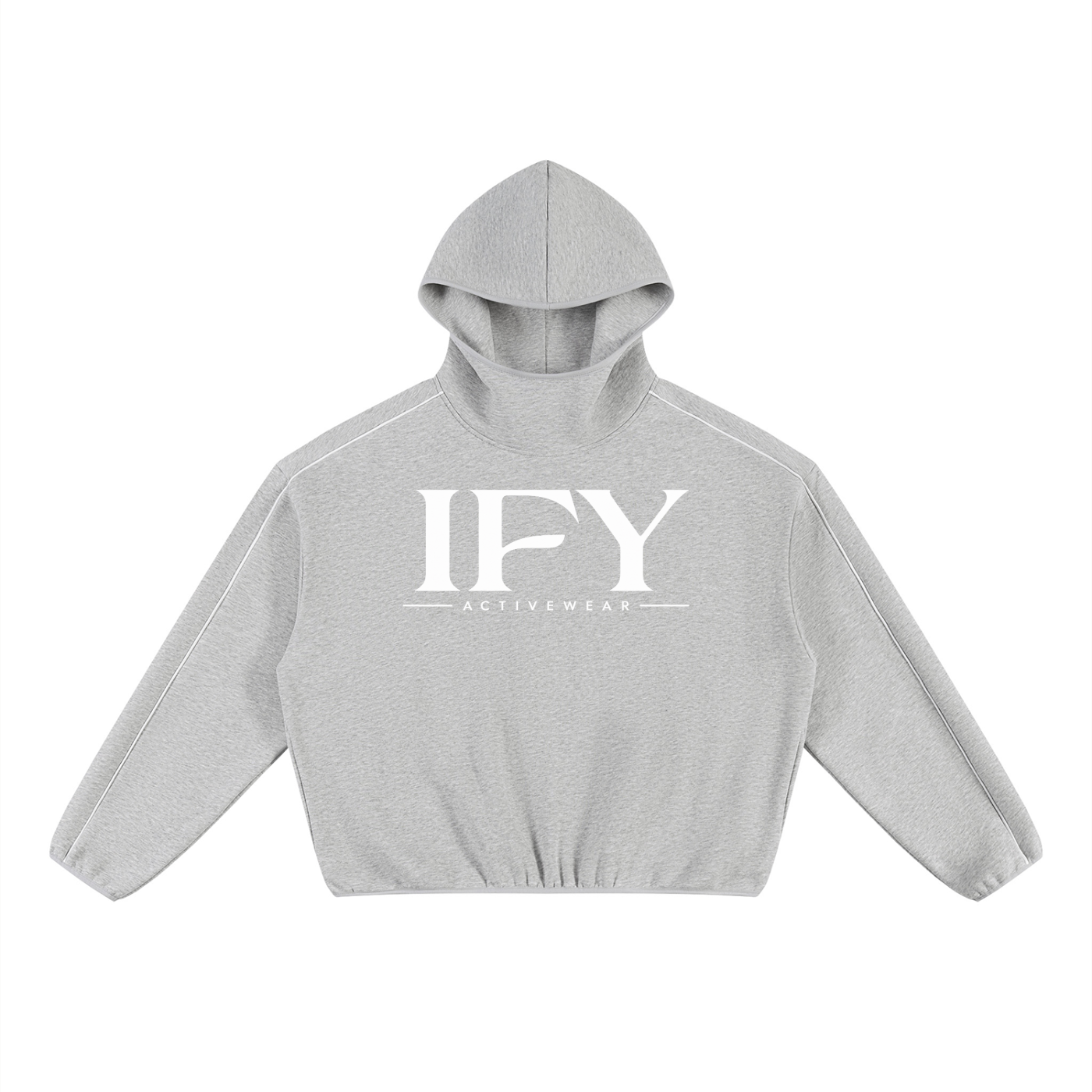 Unisex Boxy Piping Fleece Hoodie