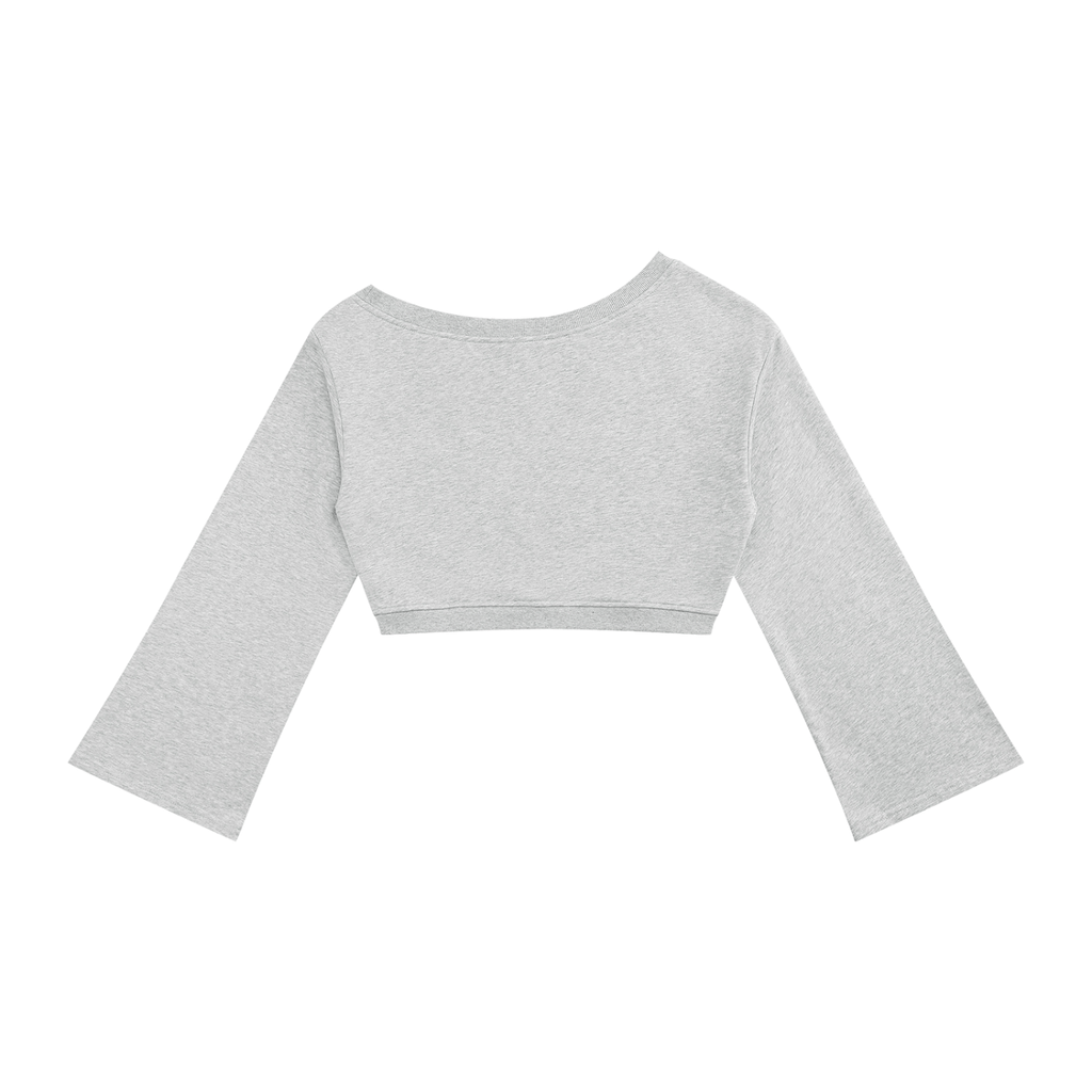 Raw-Edge Wide-Leg Sweatpants & Sweatshirt Co-ords