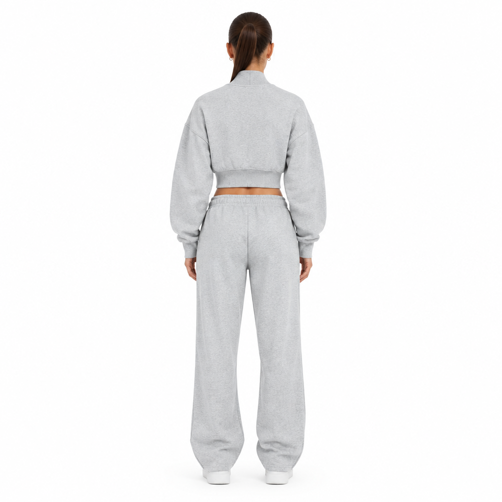Women's Crop Mock Neck Sweatshirt