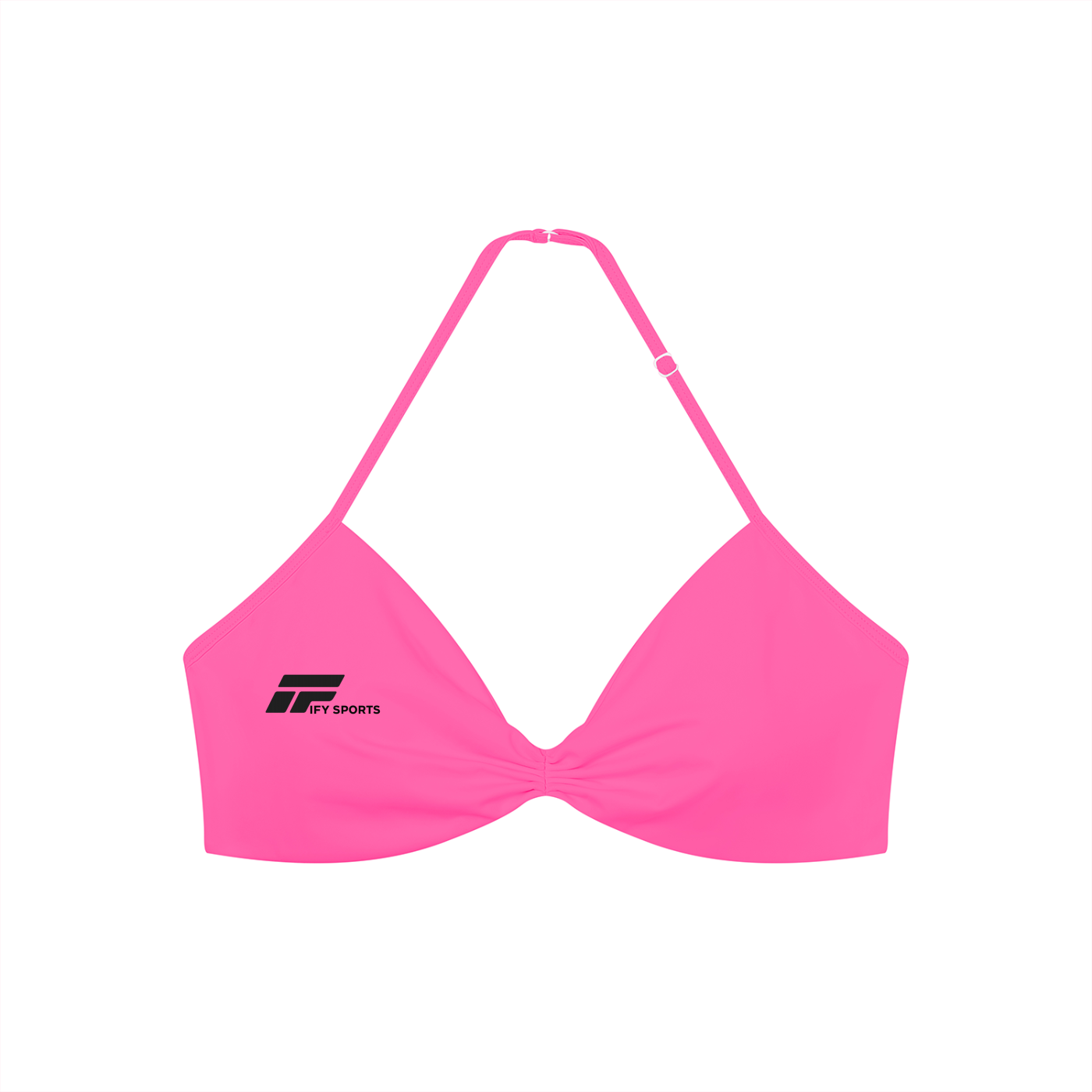 Women’s Ruched Halter-Neck Sports Bra