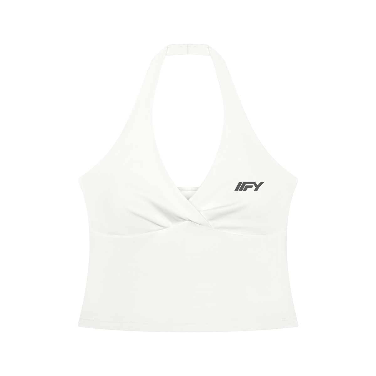 Ruched Halter Yoga Crop Top
