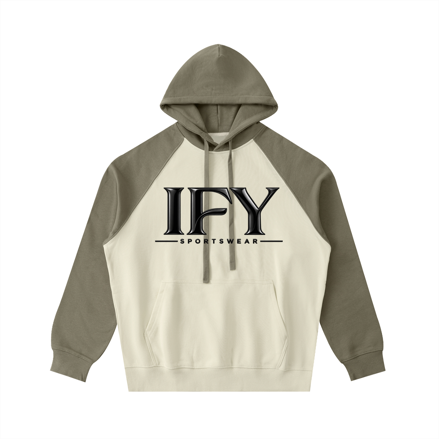 Color-Block Raglan Sleeve Hoodie