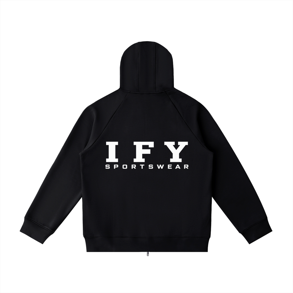 Heavyweight Raglan Sleeve Zip Hoodie