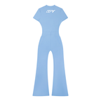 Women’s Tight Flared Leg Quarter-Zip Jumpsuit