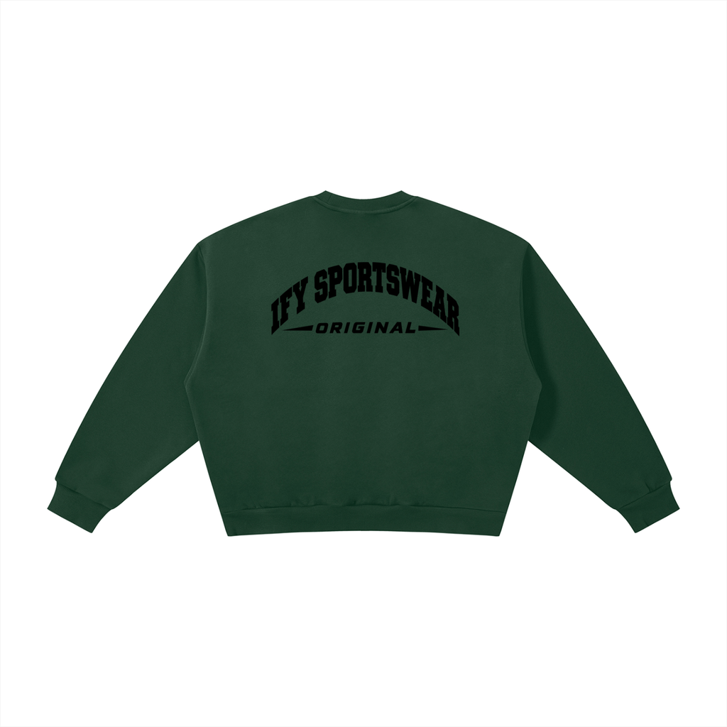 Boxy Fleece Crew-Neck Sweatshirt