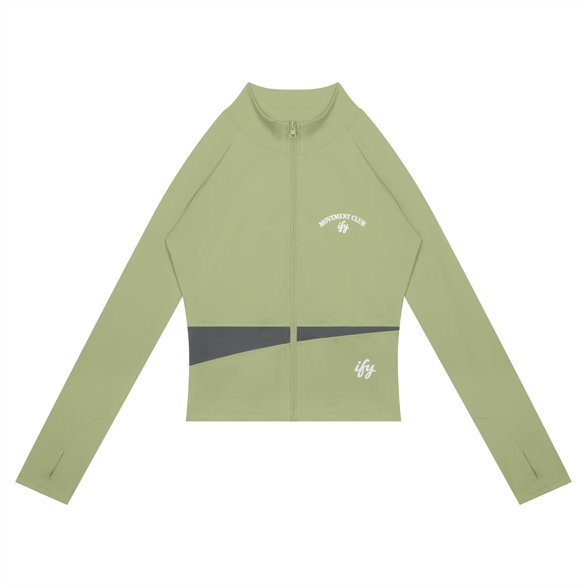 Panelled Cropped Full-Zip Yoga Jacket