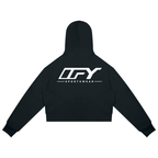 Cropped Zip-Through Hoodie