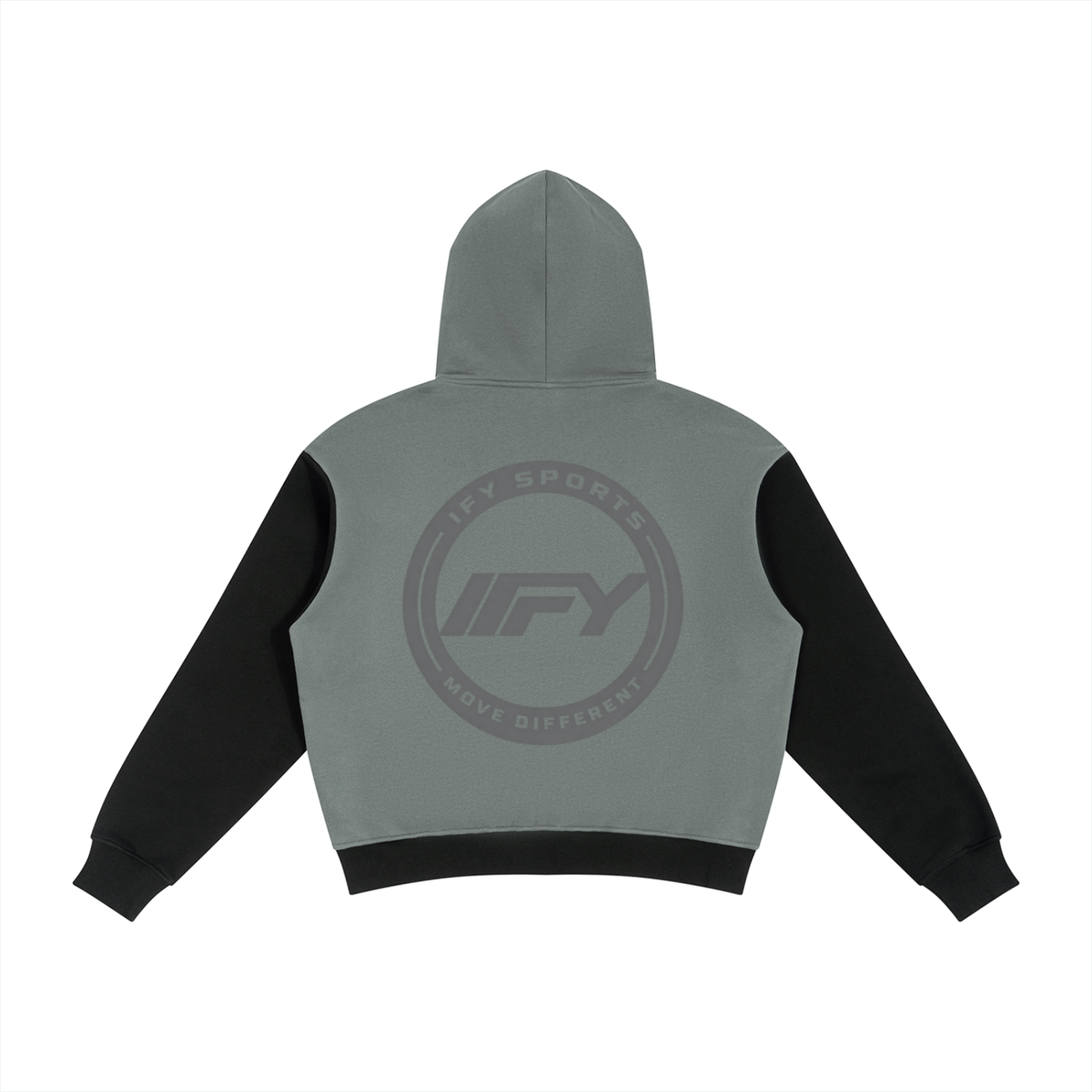 Unisex Colour-Block Fleece Full-Zip Hoodie