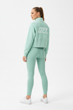 Cropped Half-Zip Sweatshirt