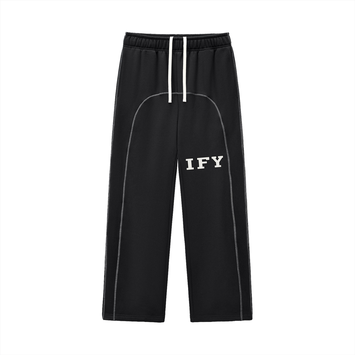 Contrast-Stitched Fleece Sweatpants