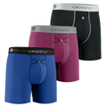 3-pack: IKON X Men's 6" Boxers - PlumGrey / Italia / BlkSilver