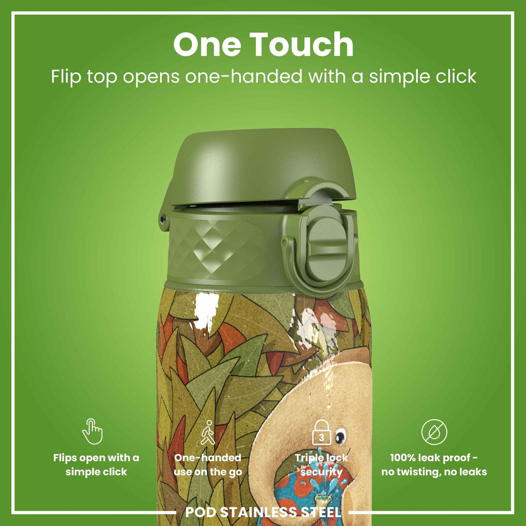 Leak Proof Water Bottle, Stainless Steel, Elephant, 400ml (13oz)