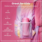 Leak Proof Thermal Steel Water Bottle, Insulated, Rose Bloom, 320ml (11oz)