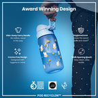 Leak Proof Kids' Water Bottle, Recyclon, Bumble Bees, 350ml (12oz)