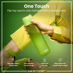 Leak Proof Slim Water Bottle, Recyclon, Green, 500ml (18oz)
