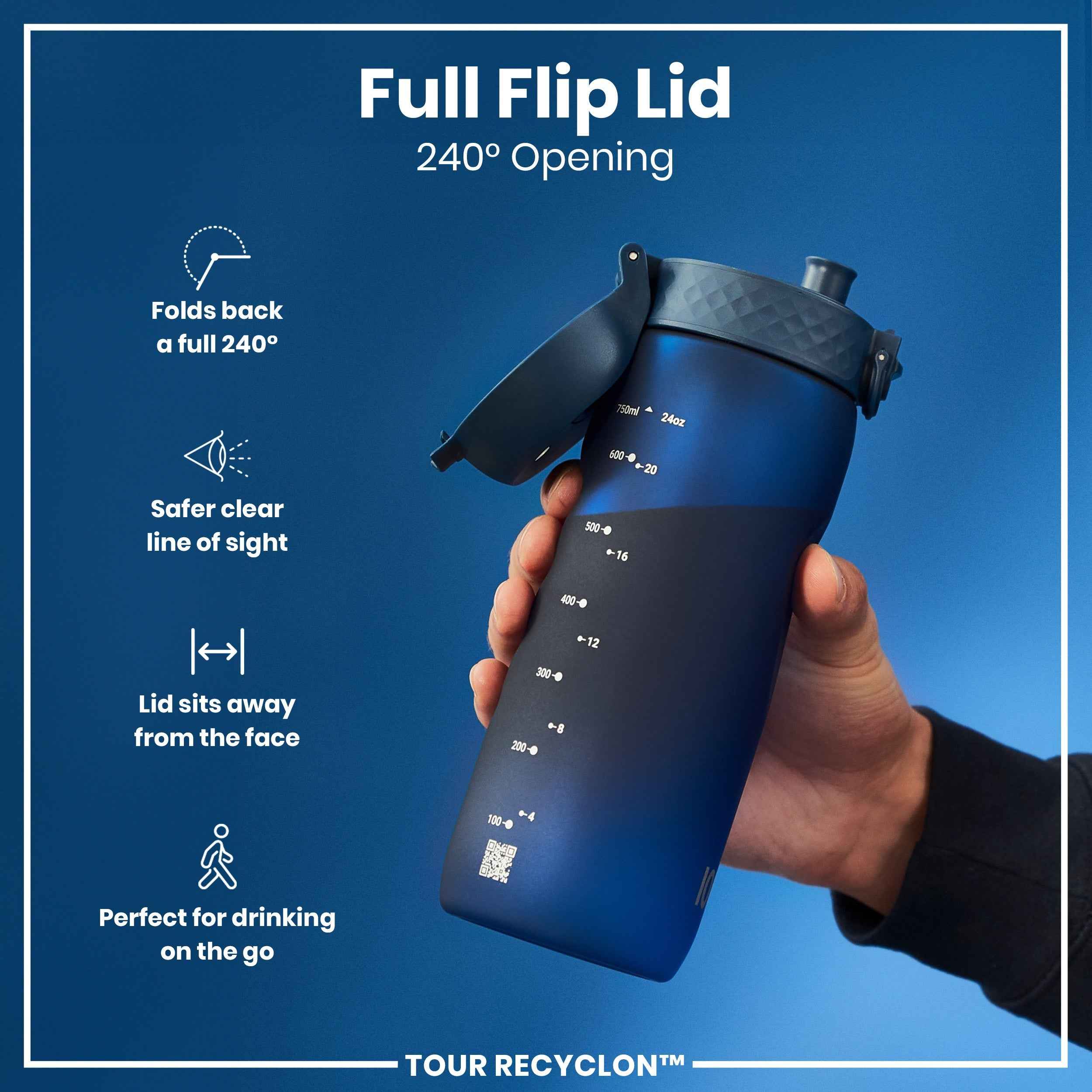 Bottle, Recyclon, Navy, 750ml