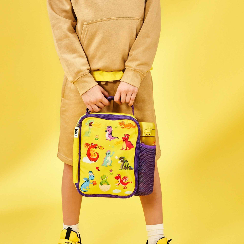Kids Lunch Bag, Insulated, Dragons, Medium