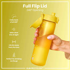 Leak Proof Slim Water Bottle, Recyclon, Yellow, 500ml (18oz)