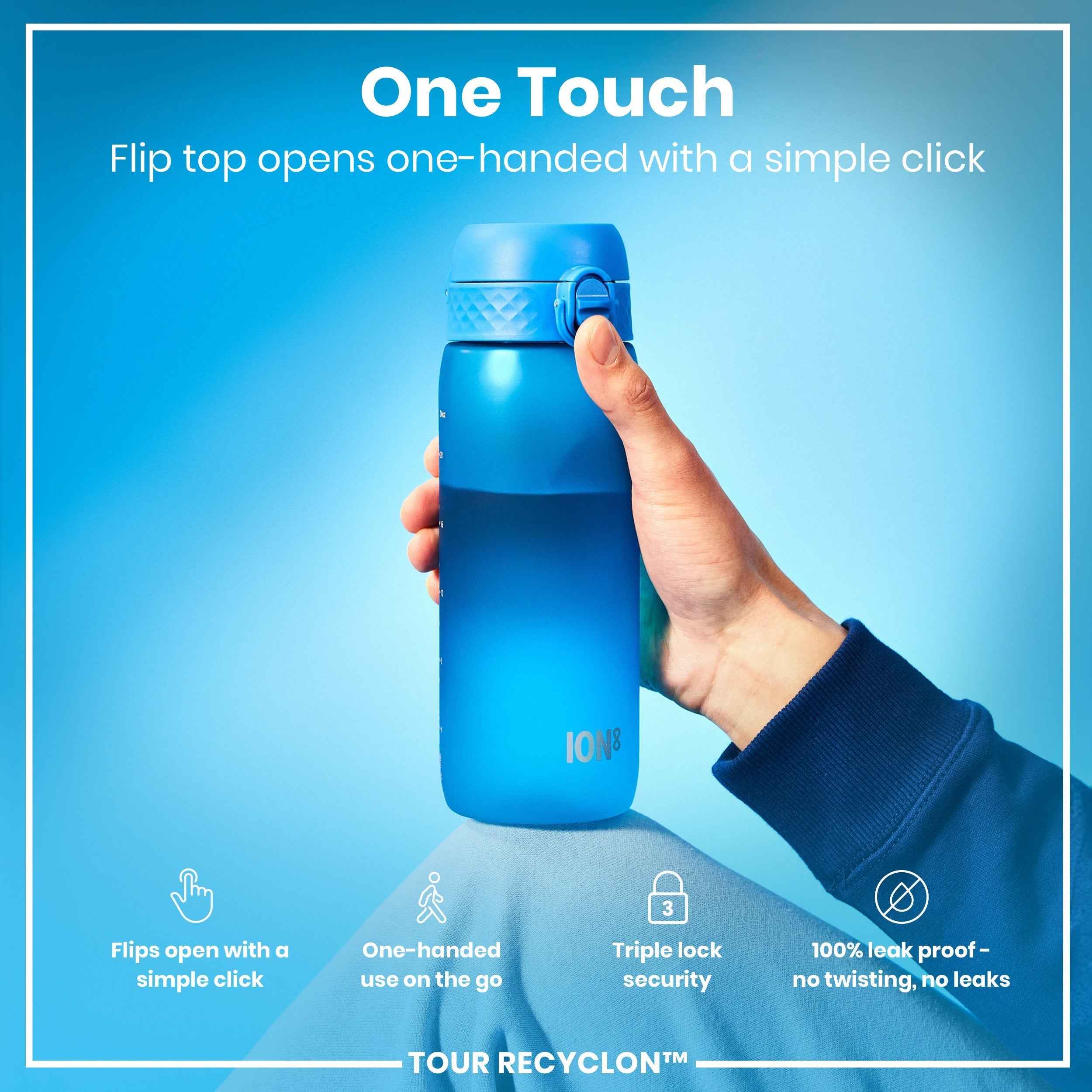 Bottle, Recyclon, Blue, 750ml