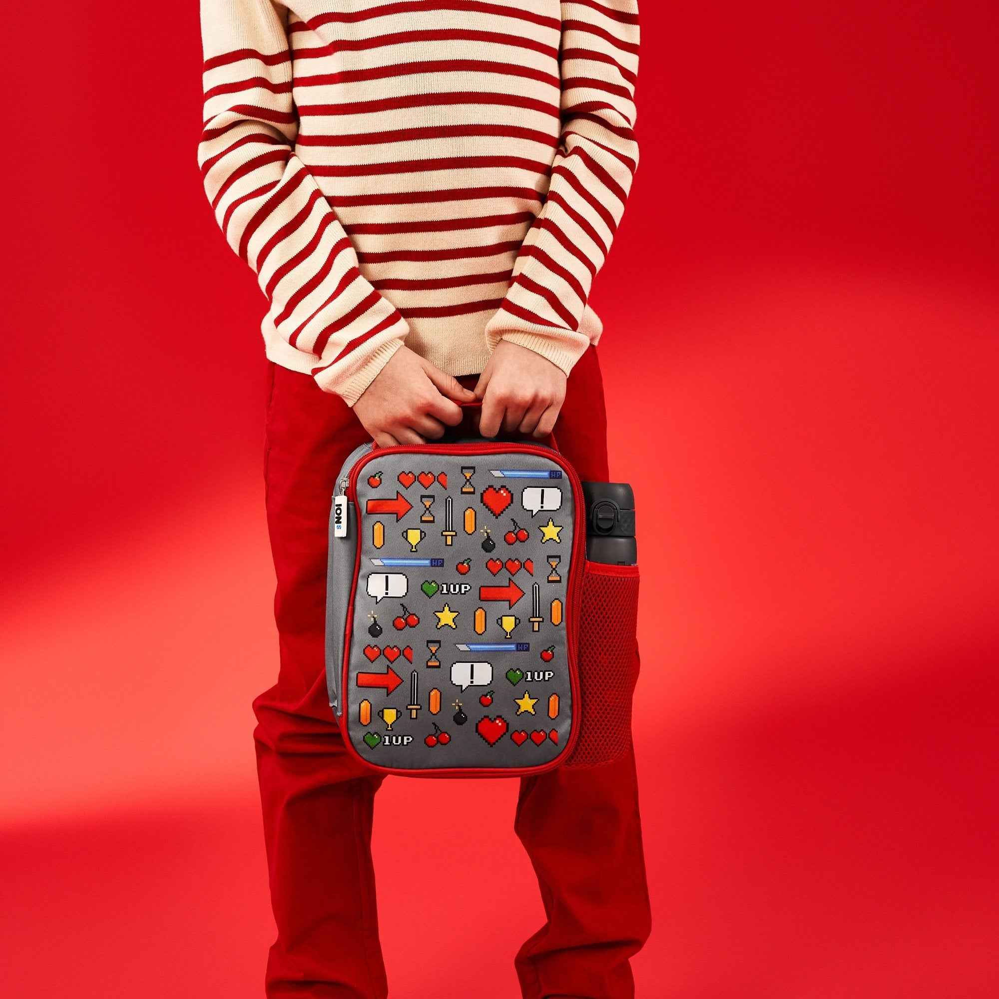 Kids Lunch Bag, Insulated, Gamer, Medium