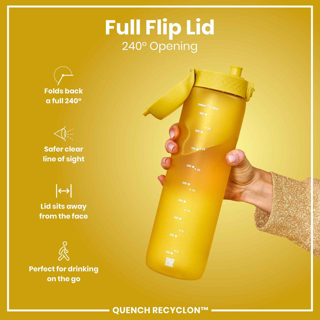 Leak Proof 1 litre Water Bottle, Recyclon, Yellow, 1L
