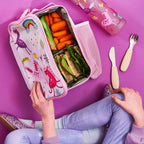 Kids Lunch Bag, Insulated, Unicorns, Medium