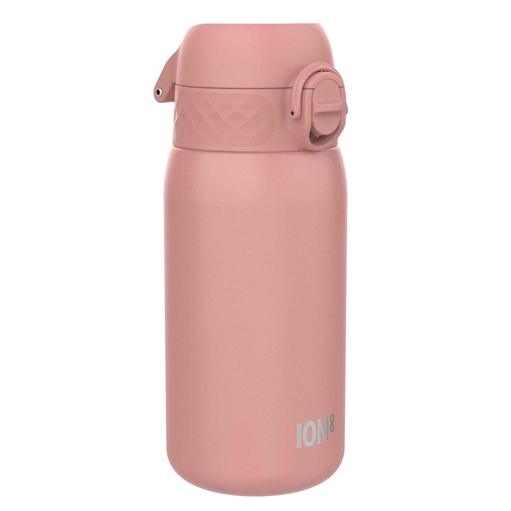 Leak Proof Kids Water Bottle, Stainless Steel, Ash Rose, 400ml (13oz)