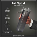 Leak Proof 1 litre Water Bottle, Recyclon, Grey, 1L