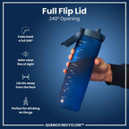 Leak Proof 1 litre Water Bottle, Recyclon, Navy, 1L