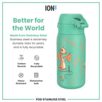 Leak Proof Kids Water Bottle, Stainless Steel, Egg to Dragon, 400ml (13oz)