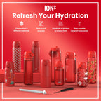 Leak Proof Slim Water Bottle, Recyclon, Red, 500ml (18oz)