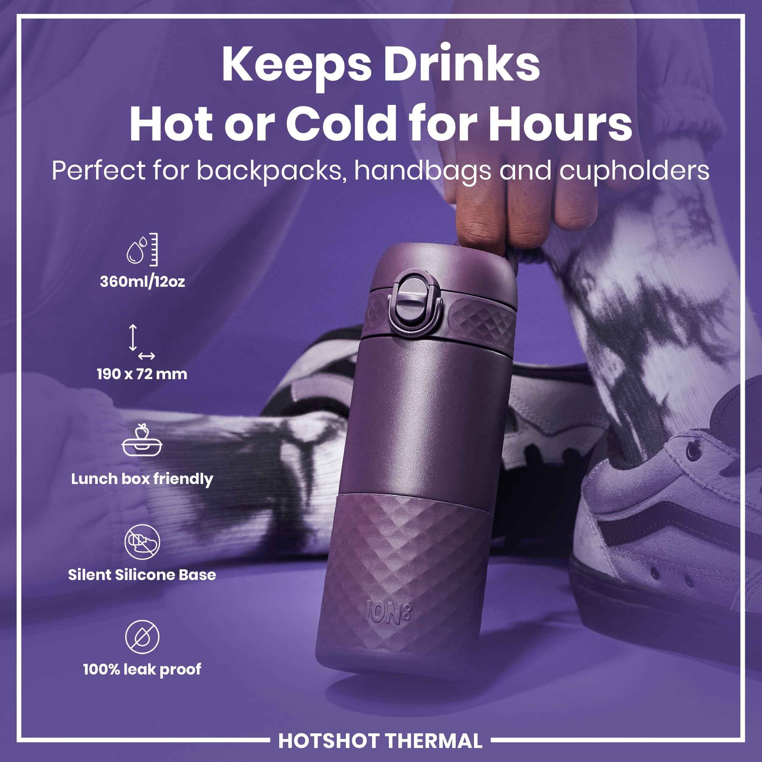 Insulated Steel, Travel Mug, Blackberry, 360ml