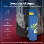Leak Proof NFL Water Bottle, Stainless Steel, Los Angeles Rams, 600ml (20oz)